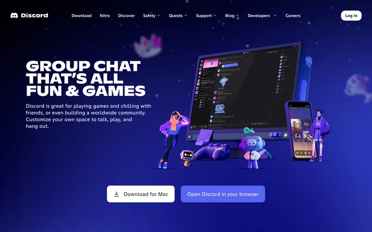 Discord 网站截图