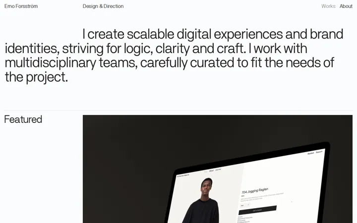 Erno Works 网站截图