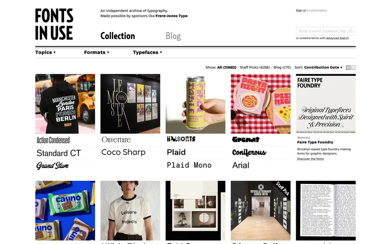 Fonts In Use 网站截图