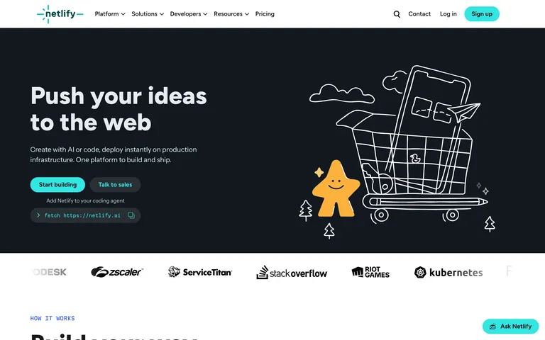 Netlify 网站截图