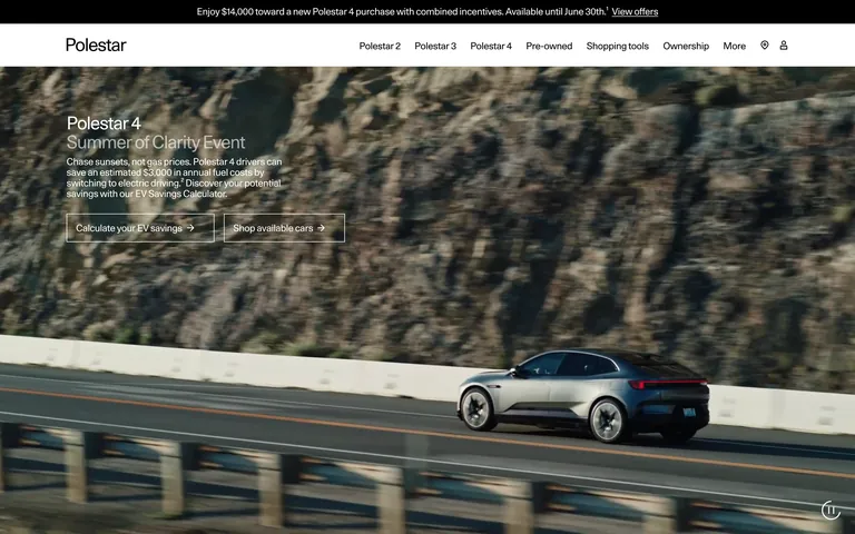 Polestar 网站截图