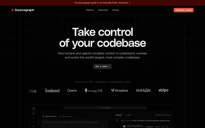 Sourcegraph 网站截图