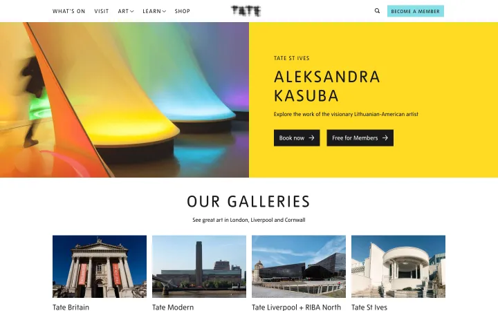 Tate 网站截图