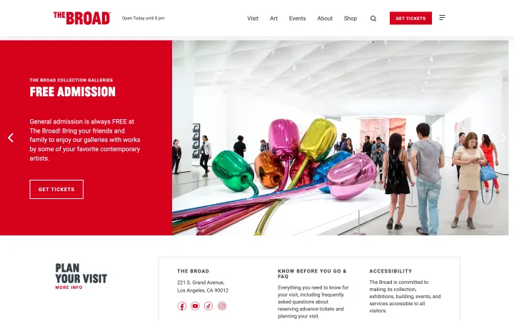 The Broad 网站截图