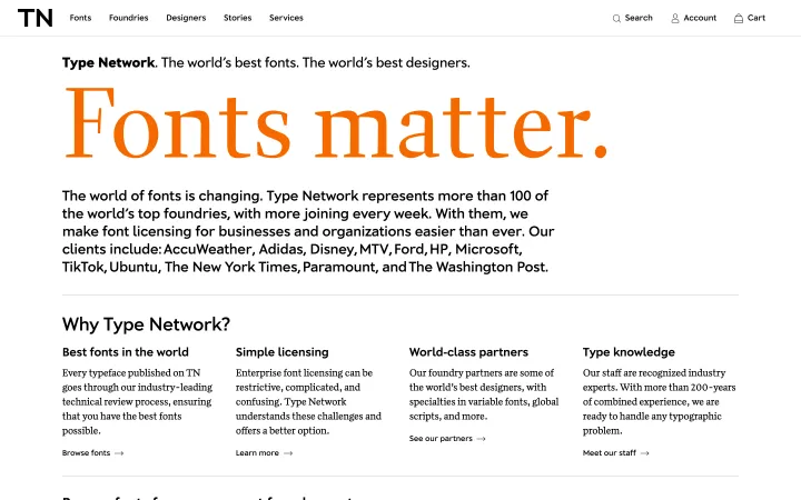 Type Network 网站截图