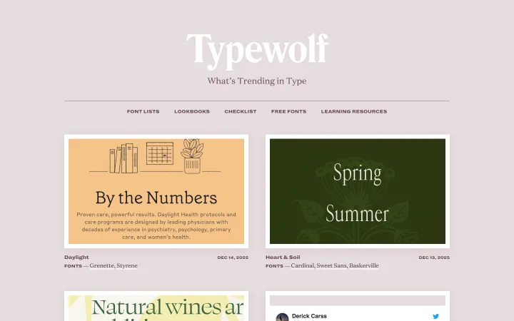 Typewolf 网站截图