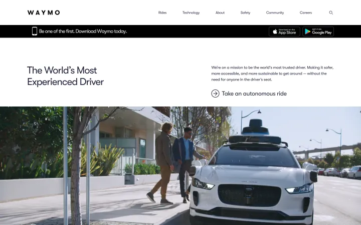 Waymo 网站截图