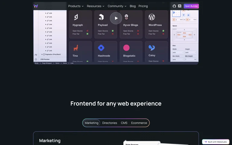 Webstudio 网站截图
