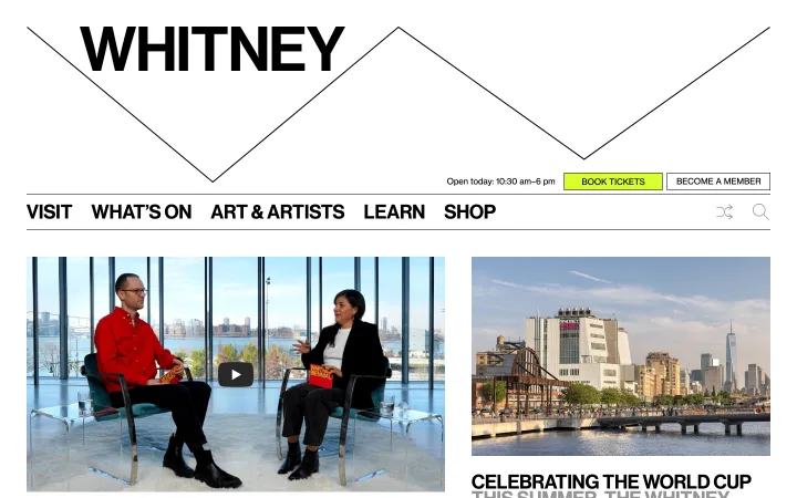 Whitney 网站截图