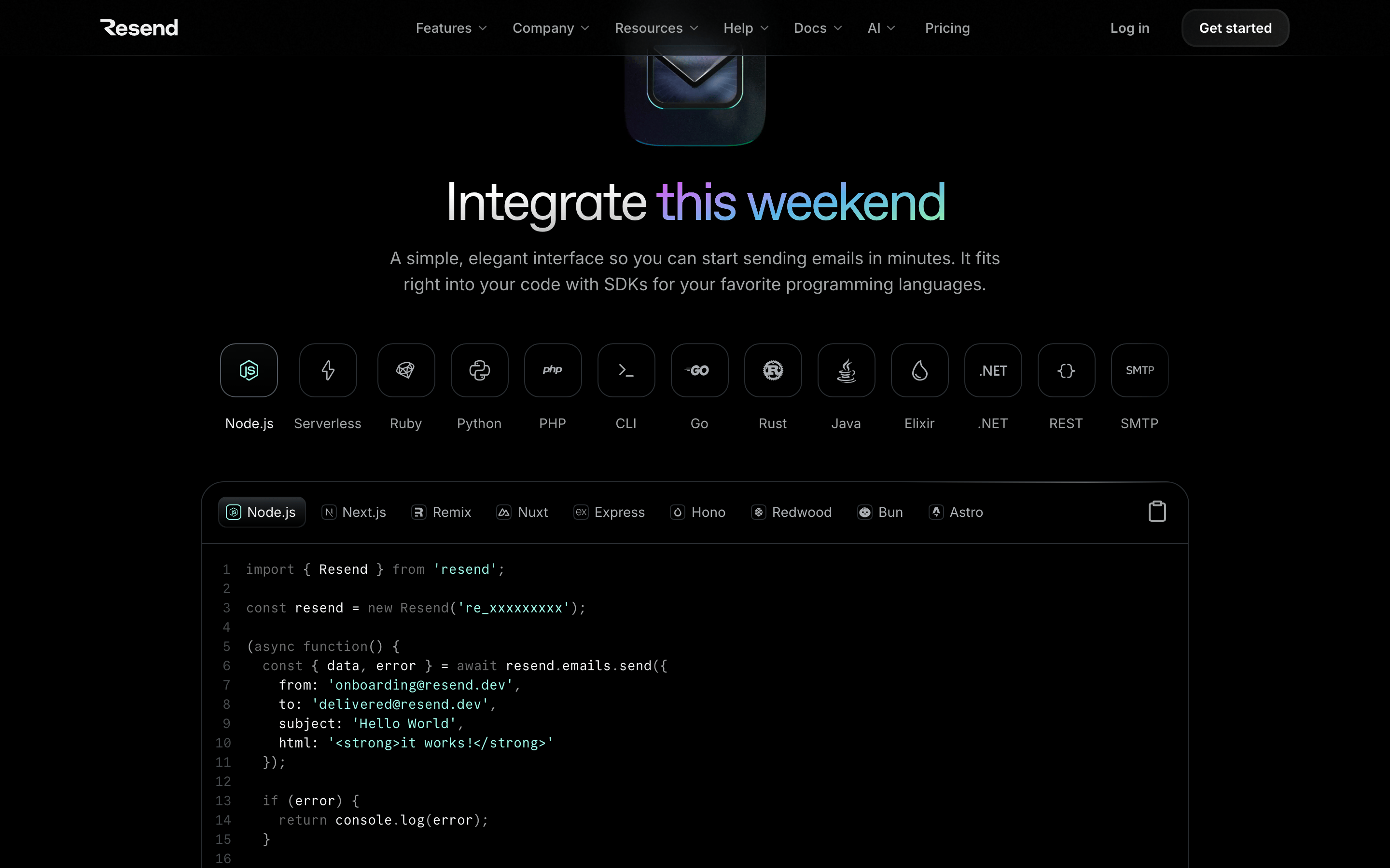 Resend · 设计 DNA · OpenDesign