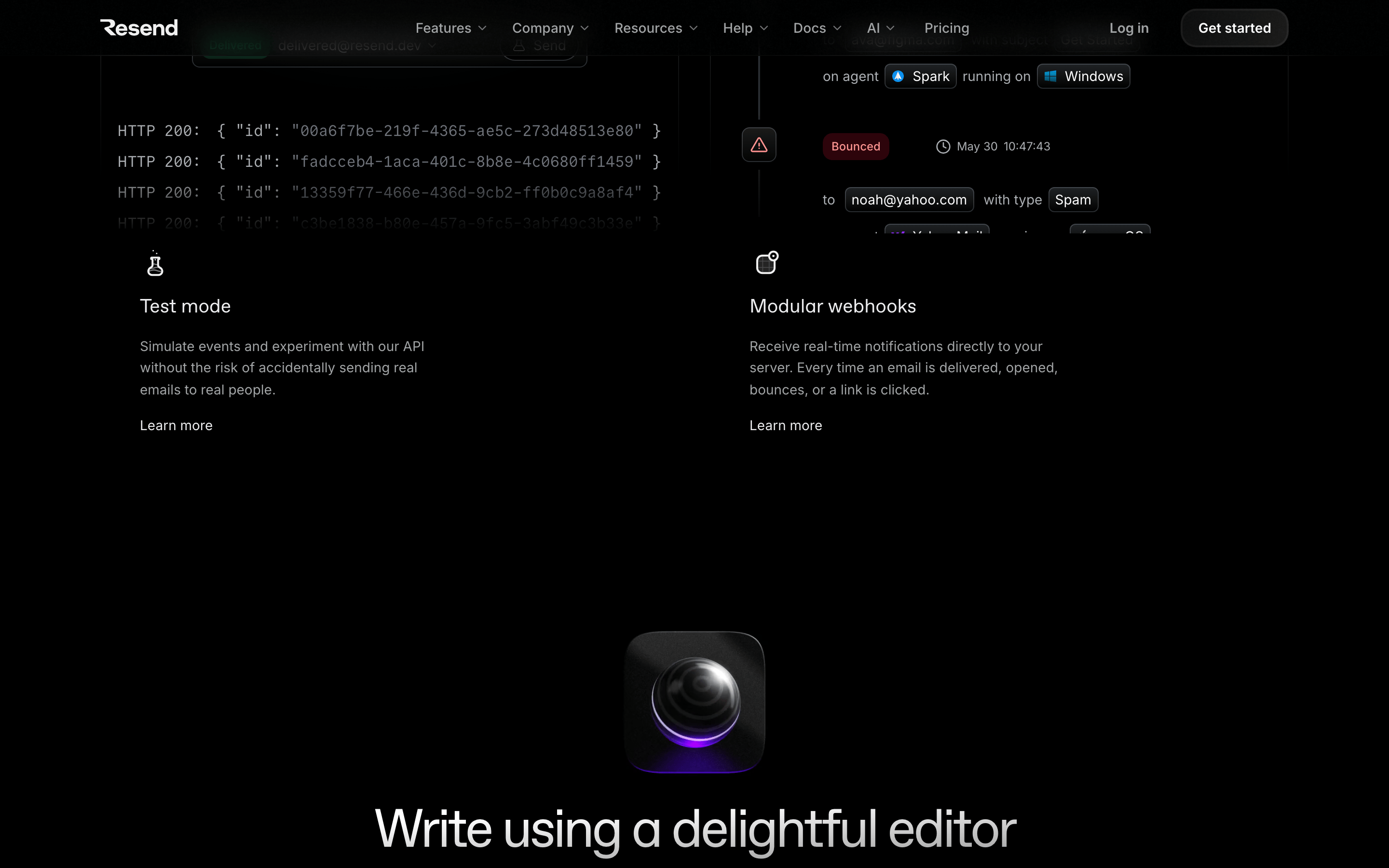 Resend · 设计 DNA · OpenDesign