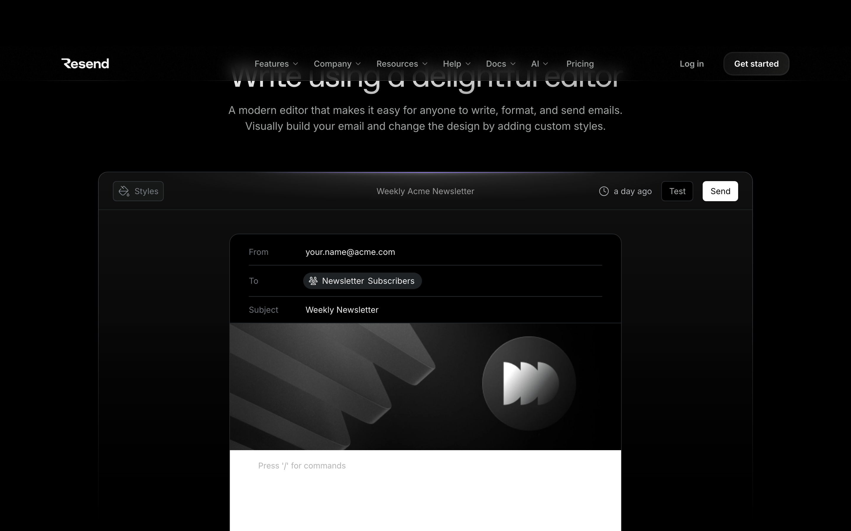 Resend · 设计 DNA · OpenDesign
