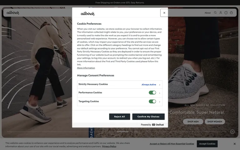 Allbirds screenshot