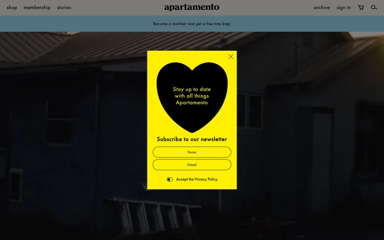 Apartamento 网站截图