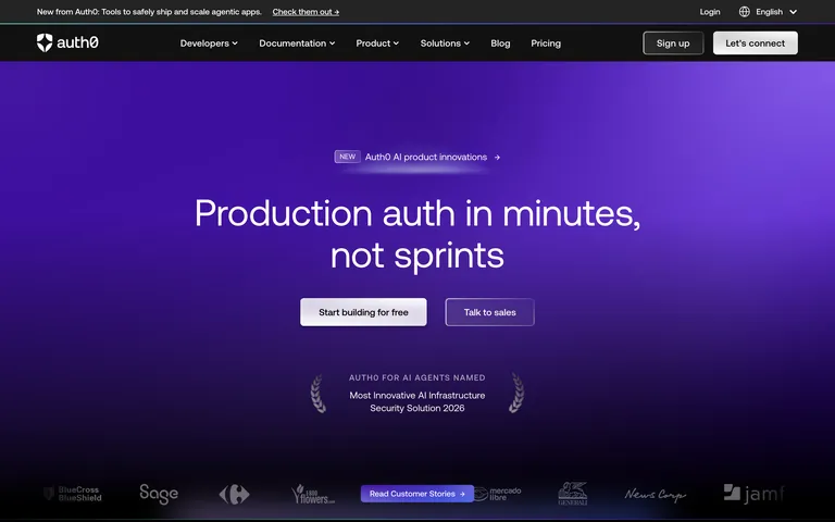 Auth0 のスクリーンショット