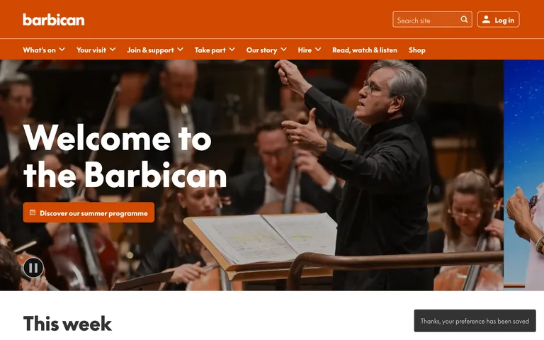 Barbican 网站截图