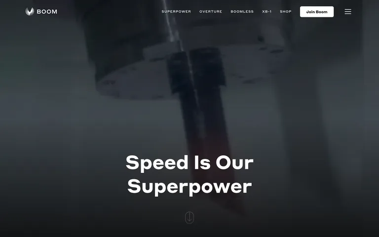 Boom Supersonic 網站截圖