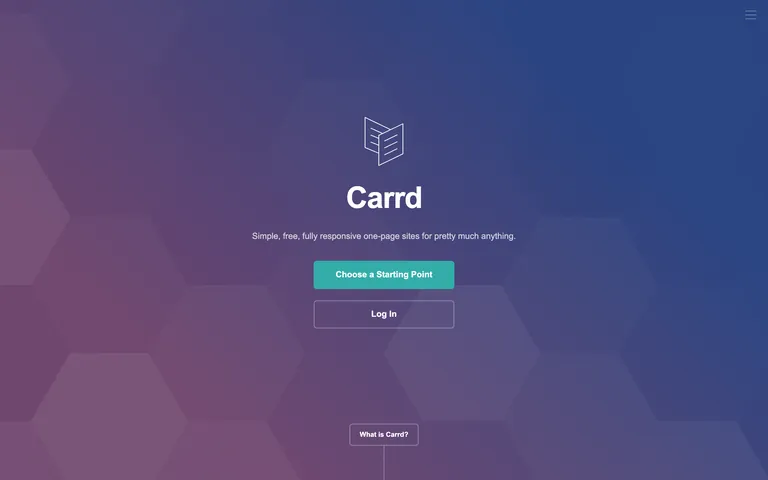 Carrd screenshot