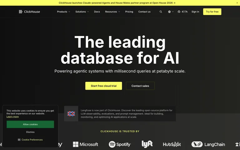 Clickhouse screenshot
