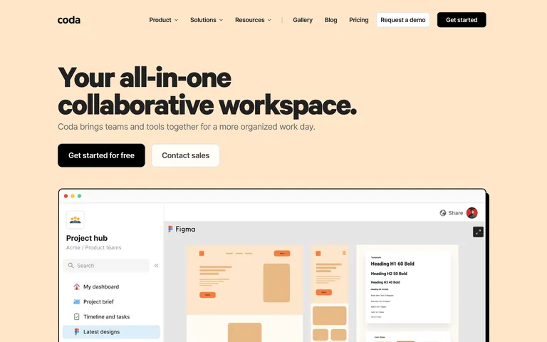 Coda screenshot
