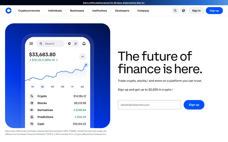 Coinbase screenshot