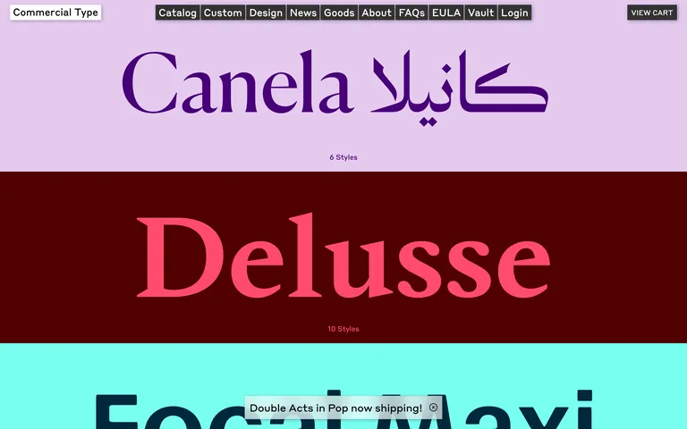 Commercial Type のスクリーンショット