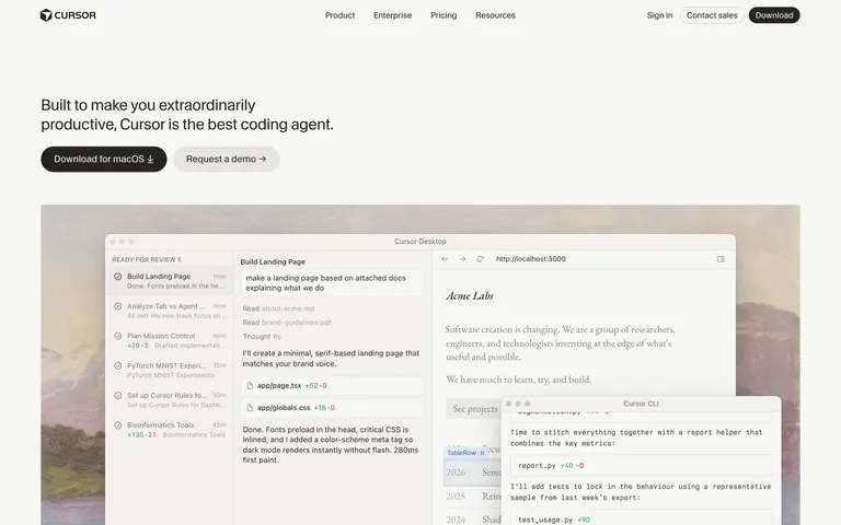 Cursor screenshot