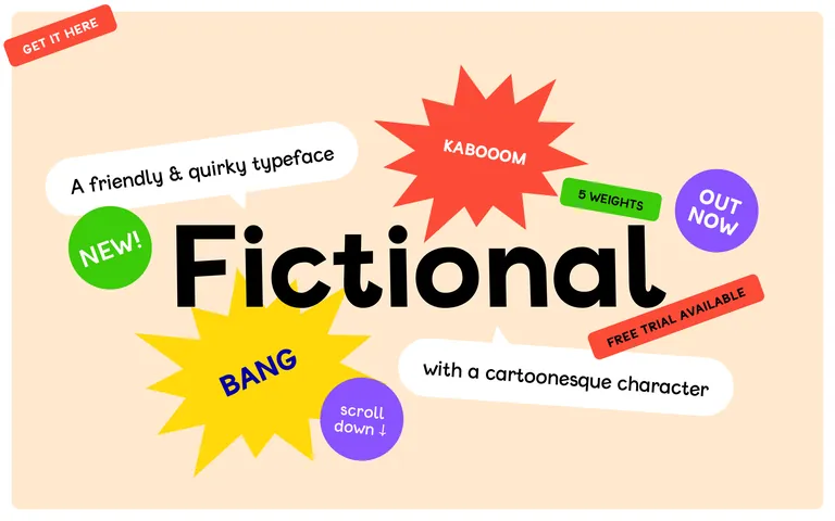 Fictional Typeface screenshot