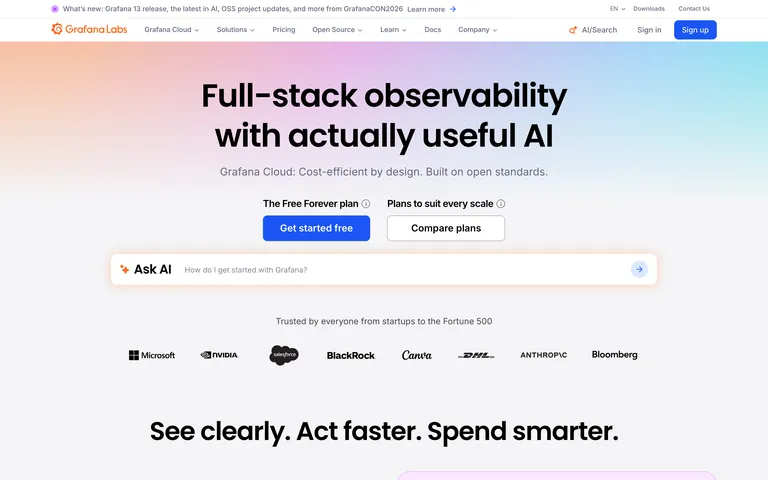 Grafana のスクリーンショット