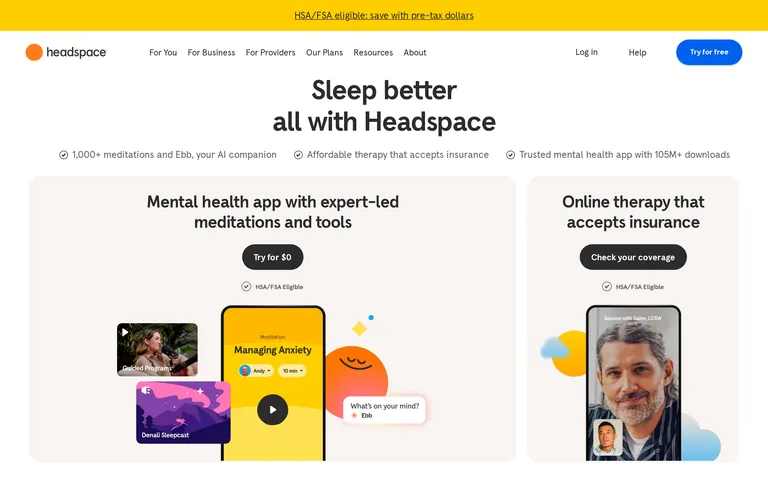 Headspace のスクリーンショット