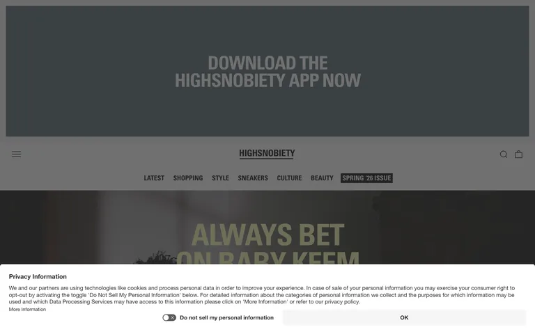 Highsnobiety screenshot