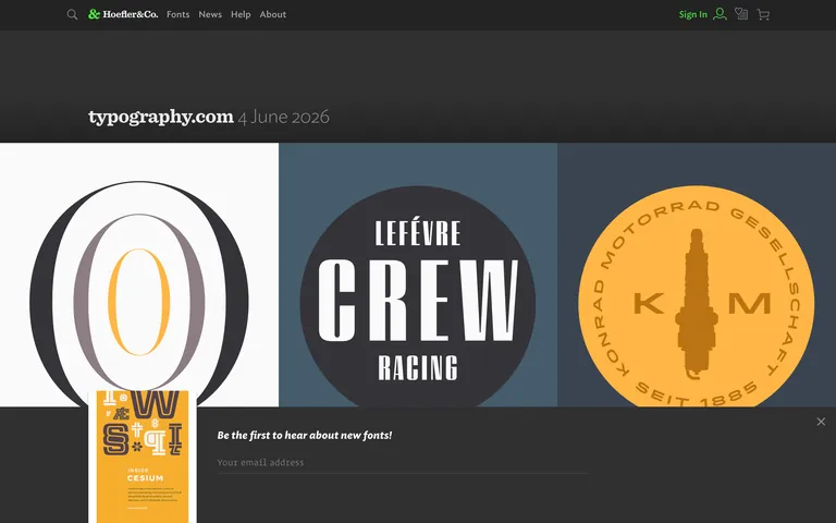 Hoefler&Co 网站截图