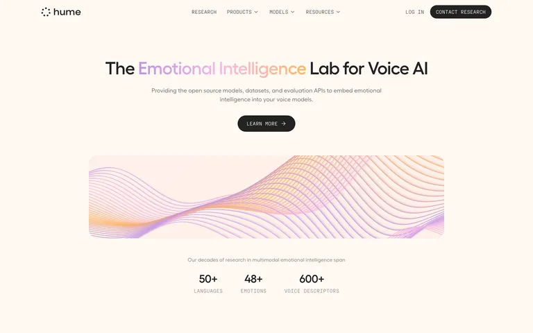 Hume AI のスクリーンショット