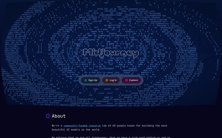 Midjourney のスクリーンショット