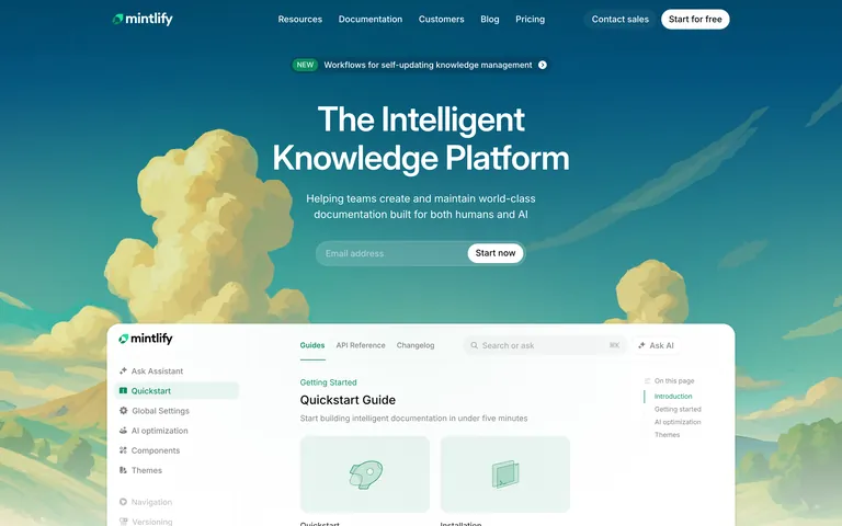 Mintlify screenshot