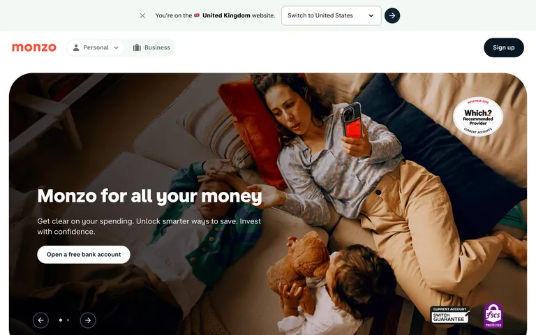 Monzo screenshot