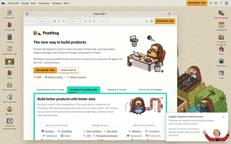 Posthog screenshot