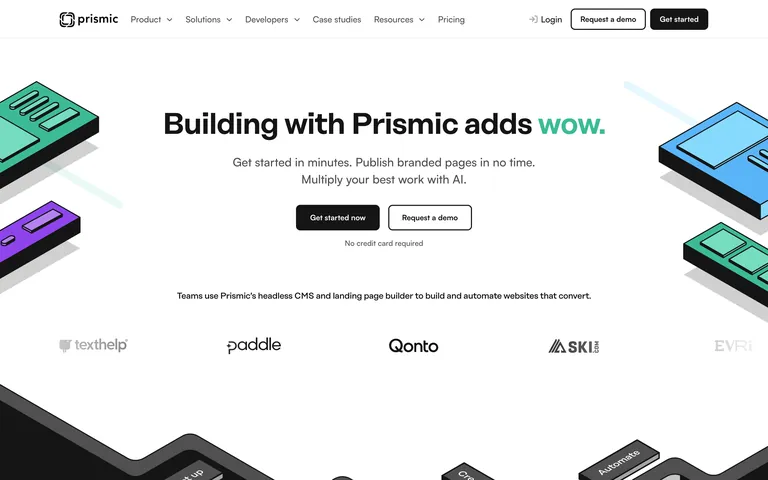 Prismic screenshot