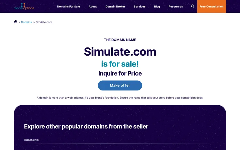 Simulate のスクリーンショット