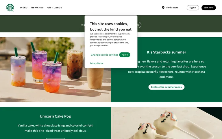 Starbucks screenshot