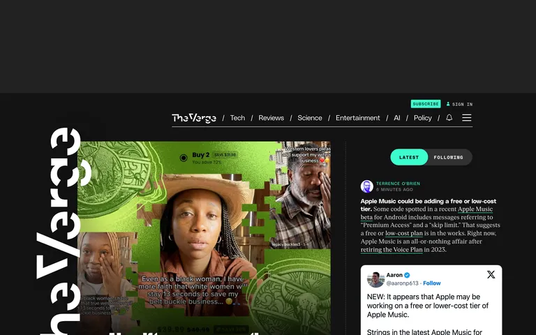 Theverge screenshot