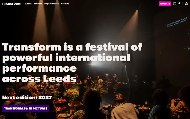 Transformfestival screenshot