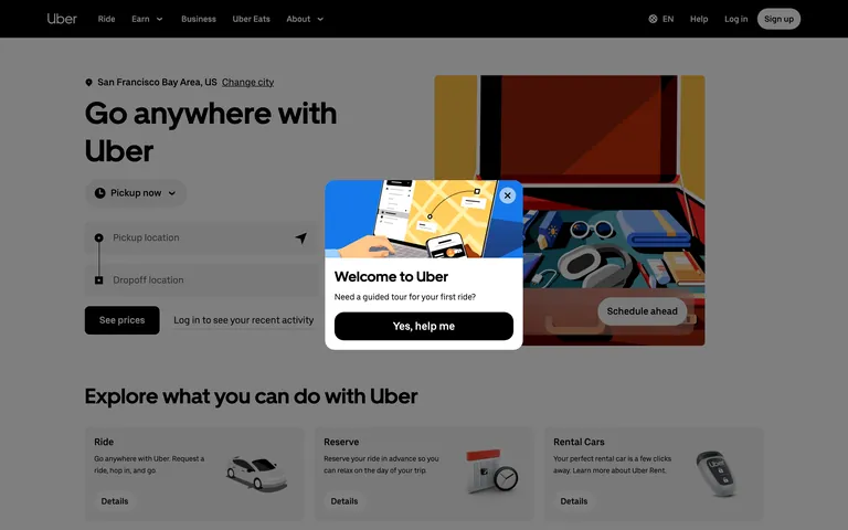 Uber screenshot